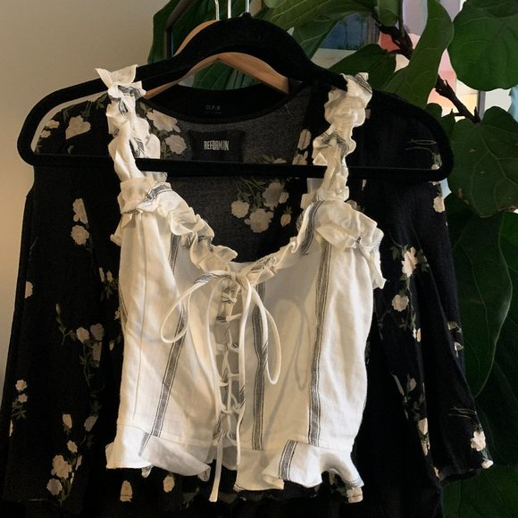 Reformation Lace Up top - Picture 1 of 4